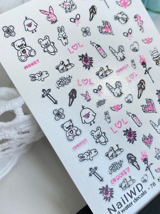 Nail Water Decal 78 NailWD