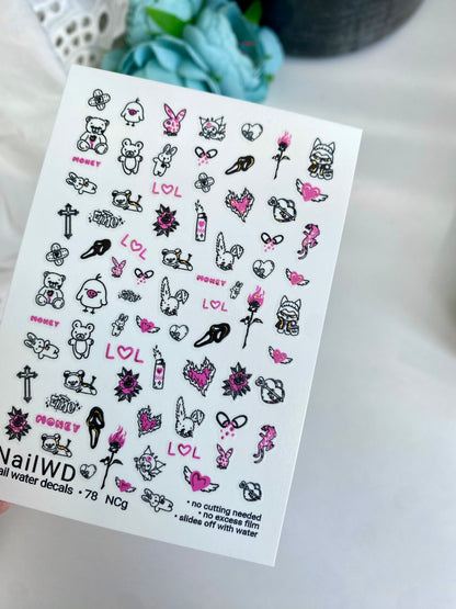 Nail Water Decal 78 NailWD