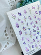 Nagel Wasserabziehbild 76 NailWD | Wasserfolien Nagelabziehbilder Cupcakes, Lavendel & Schmetterlinge | Süße Blumenkunst
