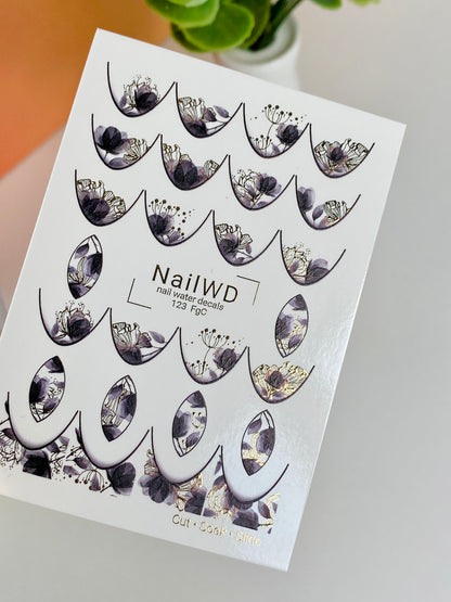 Nail Water Decal 123 NailWD